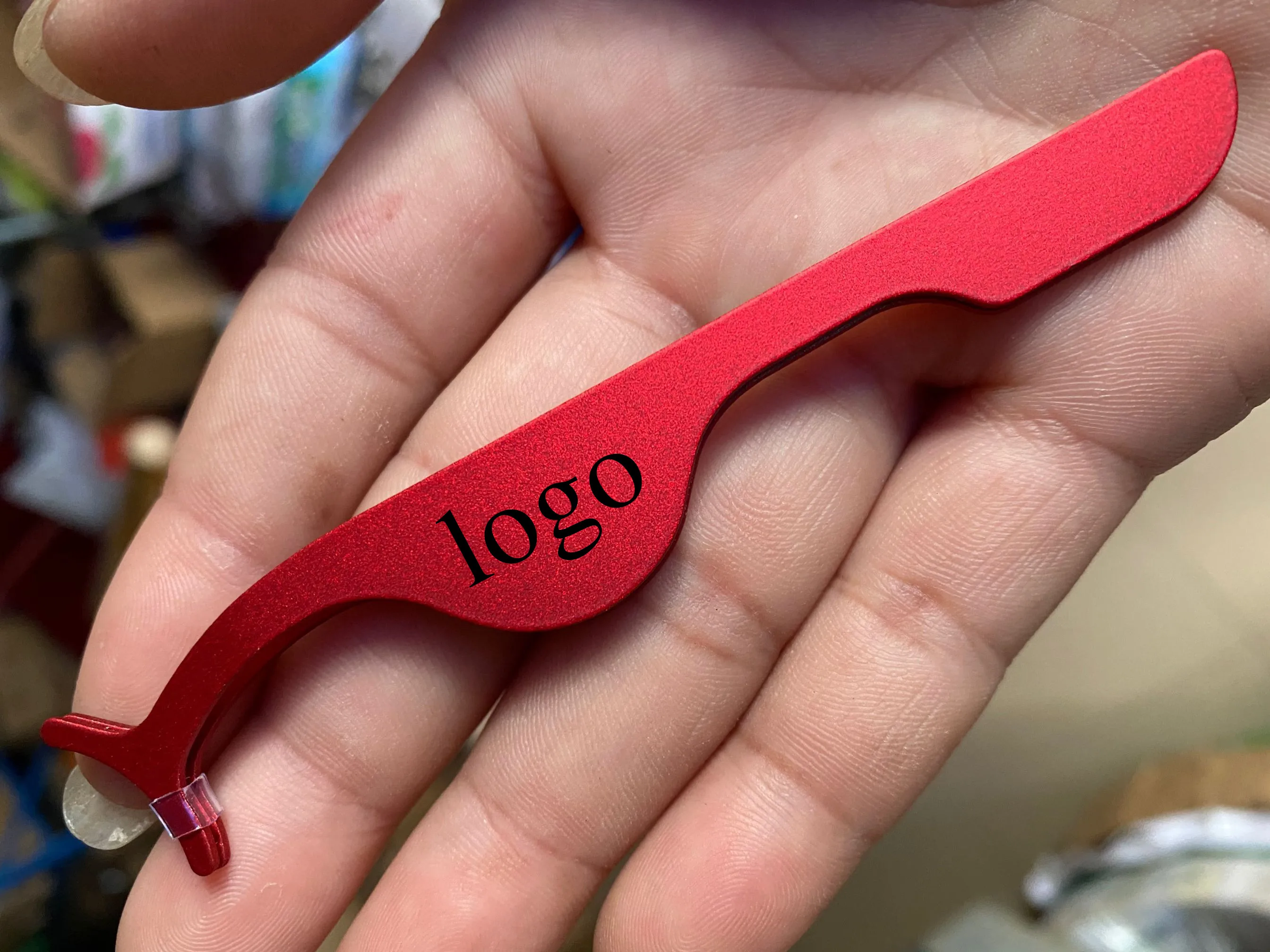 Пинцет для наращивания ресниц, частная торговая марка, пинцет для накладных ресниц, золотой, розовое золото, аппликатор для ресниц с индивидуальной упаковкой