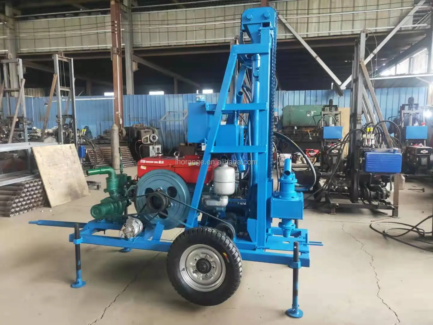 100m 22HP Cheap price small portable diesel rotary hydraulic water well borehole mine drilling rig machine for water wells