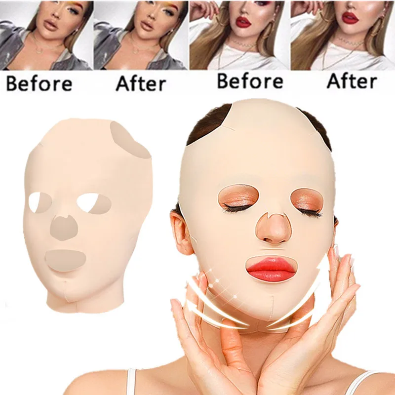 3D Reusable Breathable Beauty Women Anti Wrinkle Slimming Bandage V Shaper Full Face Lift Sleeping Mask