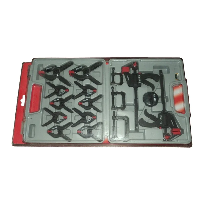 16 Pcs Ratchet Bar Clamp Plastic Nylon Spring Clip Toggle Quick Clip G Clamp Woodworking Clamp Set