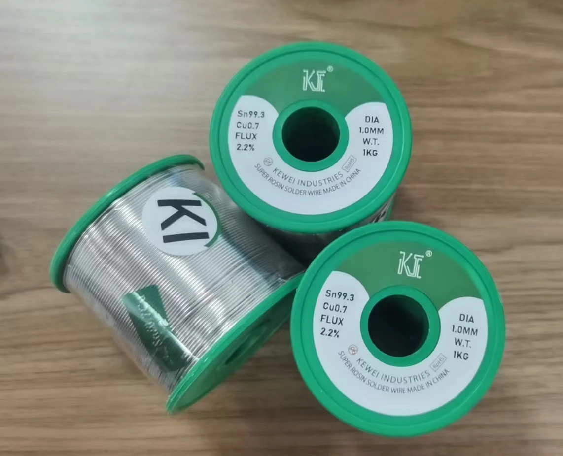 Lead Free Solder Wire Sn99.3Cu0.7 Pure Materials Tin Copper Alloys Solder Wire with Flux 2.2%