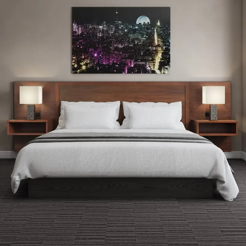 Factory Supply Wood King Panel Headboard for Hotel bedroom Furniture Set