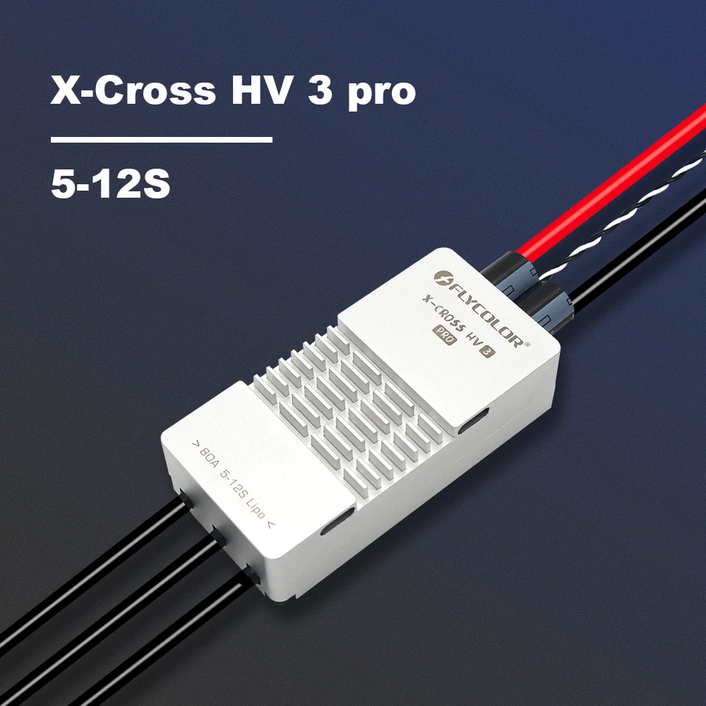 Flycolor 80A/200A ESC Brushless X-CROSS HV3 PRO 5-12S ARM 32-bit No BEC for RC Drone Model aircraft