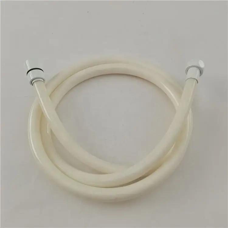 Factory Directly Sold Shower Pvc Flexible Water Hose China Custom Made White Pvc Shower Hose With White Brass Nut