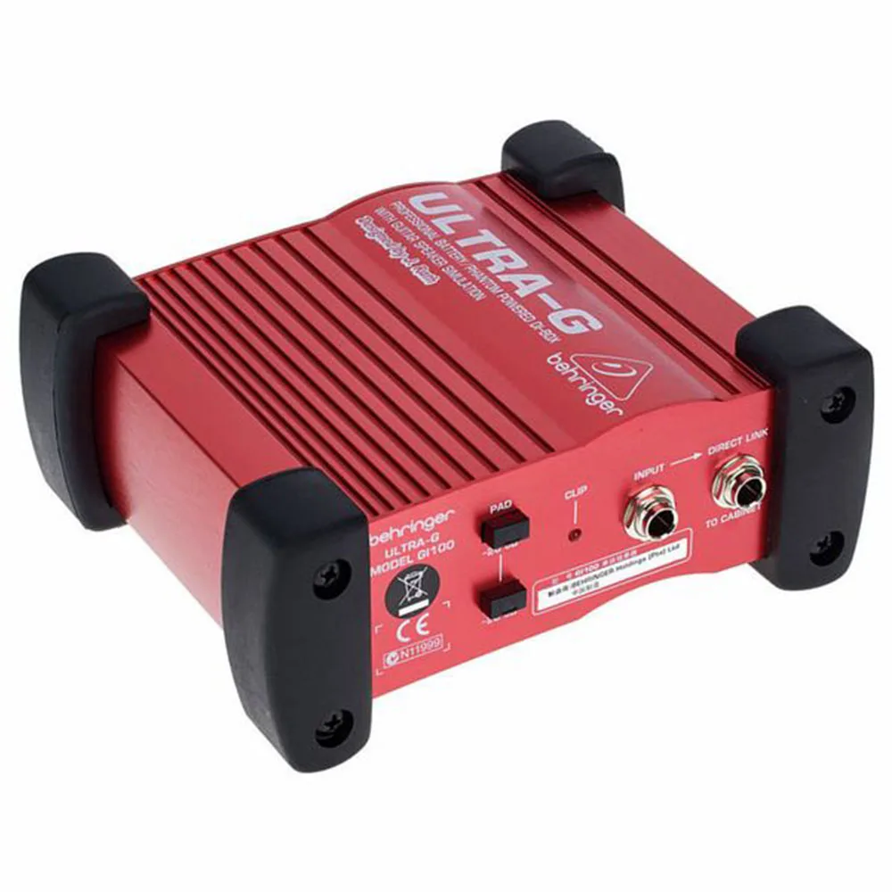 Behringer GI100 ULTRA-G 1-Channel Active Guitar DI Box Pa System Audio Sound Equipment Stage