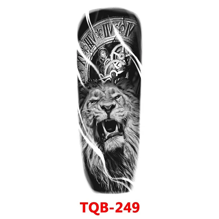 New waterproof owl rose skull totem wild wolf lion large arm leg temporary tatoo stickers