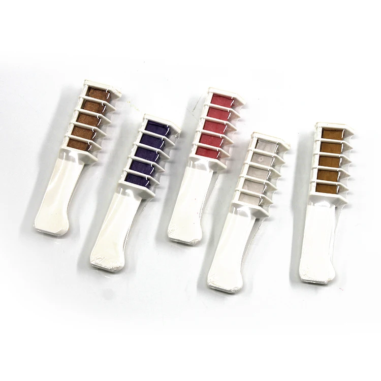 Fashionable attractive high pigment eco-natural-based hair chalk comb