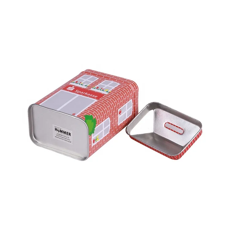 2024 House Shaped Coin Bank Tin Box Can