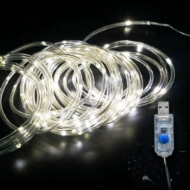 Светодиодные линейные гирлянды на батарейках Lights-40Ft 120 светодиодов 8 режимов уличная Водонепроницаемая работающий от батареи световая веревка