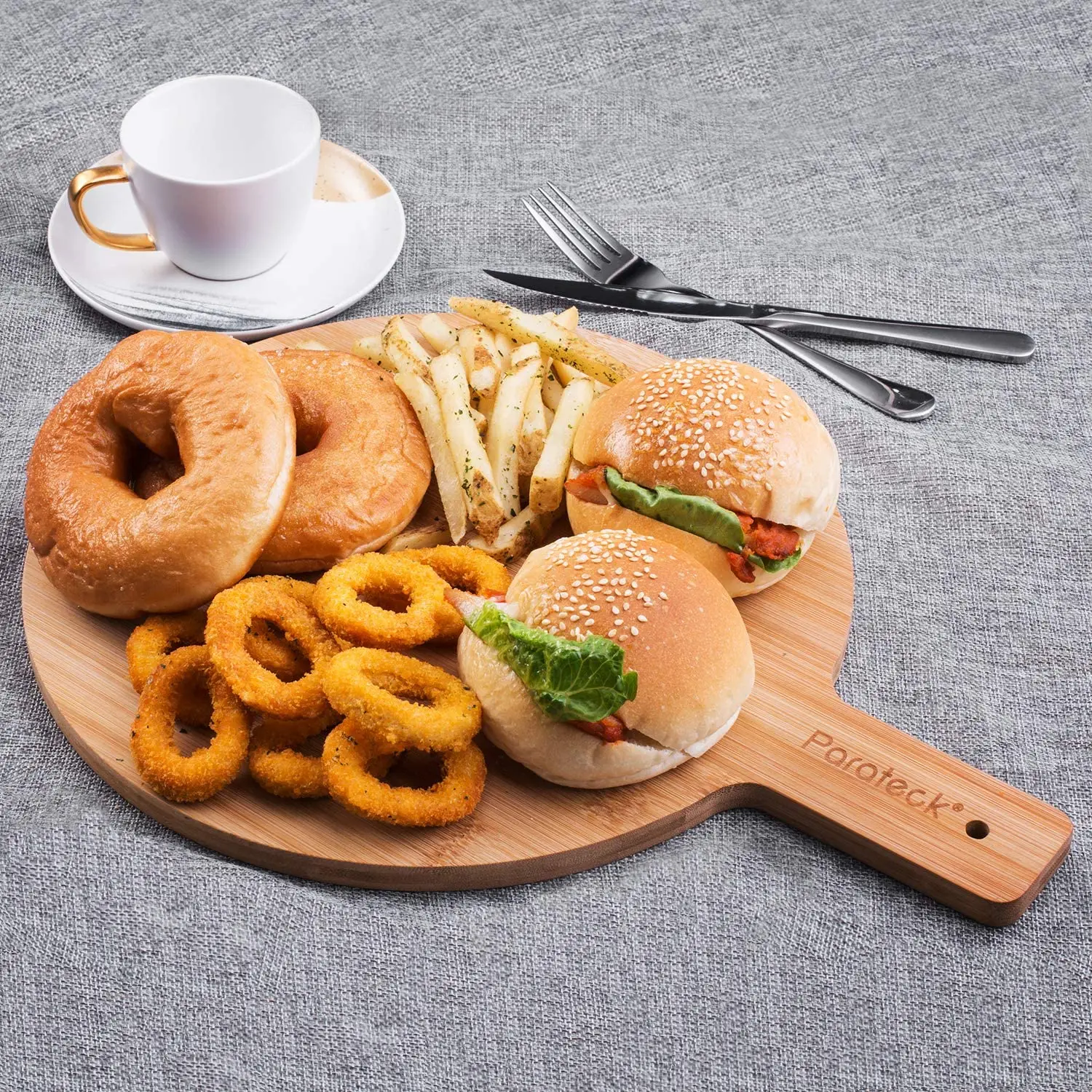 Bamboo Pizza Board 30 cm Chopping Board Serving Board with Handle  Board Pizza Plate Pizza Peel Board for Steak Cak