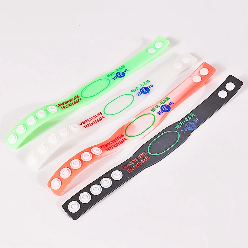rfid silicone wristband adjustable glowing light nfc rubber wrist band bracelet