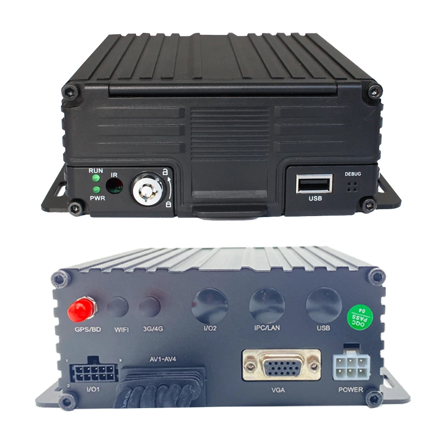 Optional GPS 3G/4G/5G WiFi 4 Channel Dash Cam with G-Sensor Loop Recording Remote Control 1-Year Warranty Mobile DVR