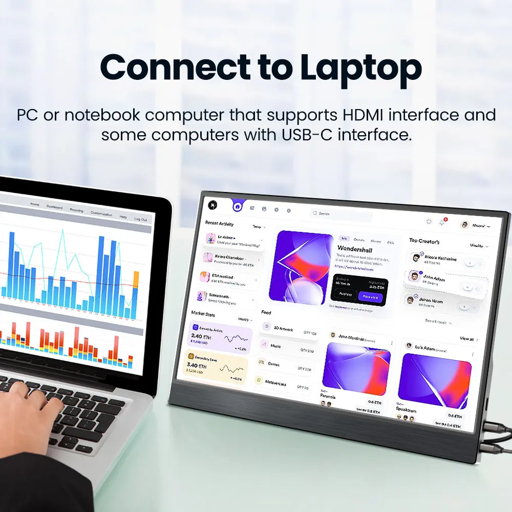 Amazon Лучшие продажи 15 дюймов ноутбук с wi ЖК дисплей multi Touch screen 1080p разъемом type-c hd mi для расширения мобильный телефон ПК ноутбука ps3 ps4 xbox