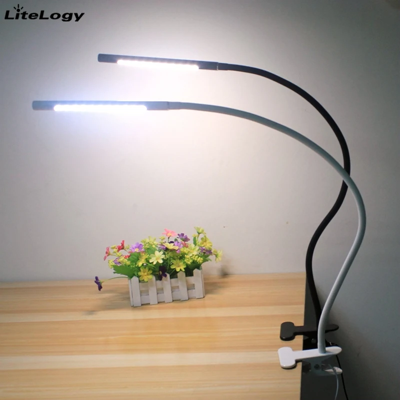 hot selling flexible desk bedroom bedside table lamp led reading clip lights with top dimmer switch