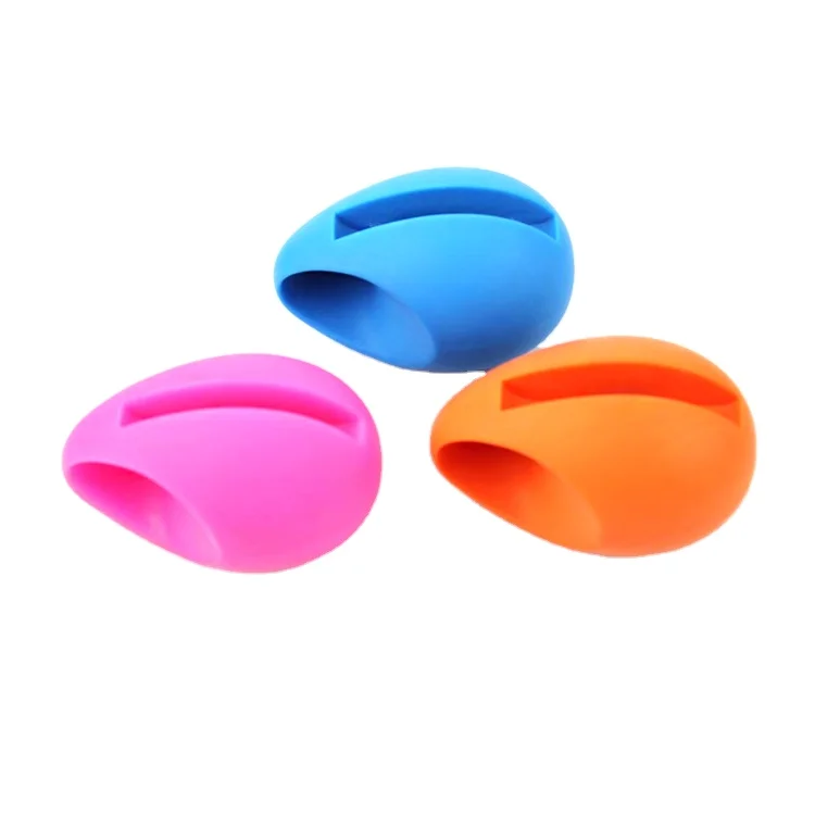 Promotional wholesale silicone audio speakers stand amplifier Silicone egg shaped mini sound amplifier