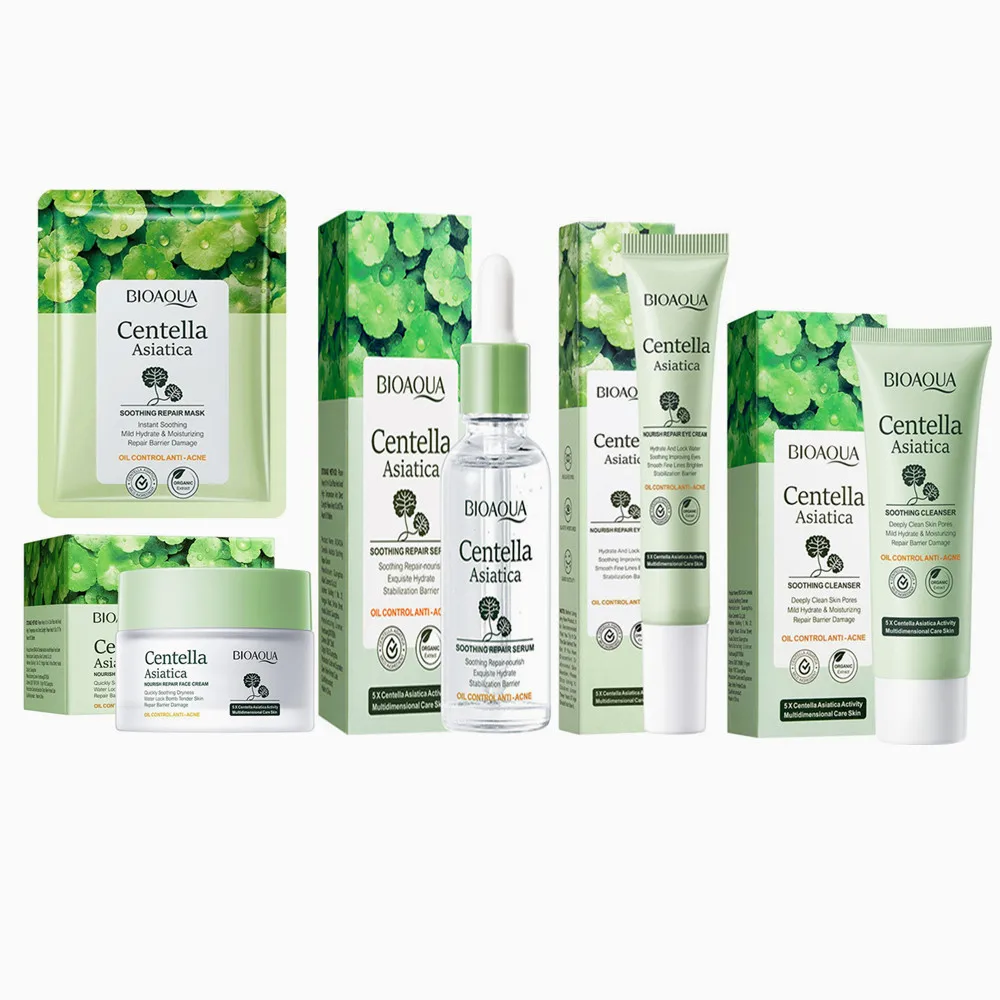 Wholesale BIOAOUA Centella Firming Face Cream Soothing Repair Serum  Essence Liquid and Mask