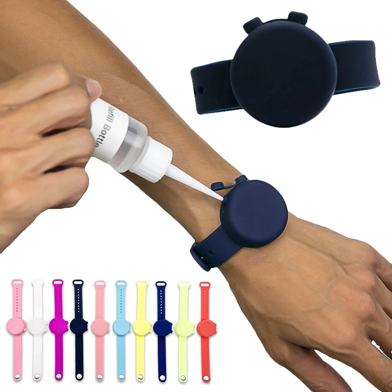 
2021 New Portable Silicone Sterilized Bracelet Disposable Hand Sanitizer Wristband Dispenser 