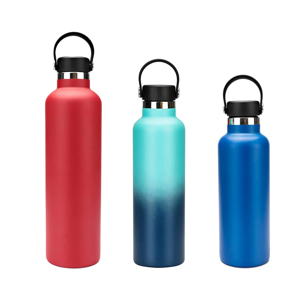 600Ml 750Ml 1000Ml Sublimation Tumbler Insulated Mugs Flasks Colourful Powder Coating Middle Mouth Water Bottle