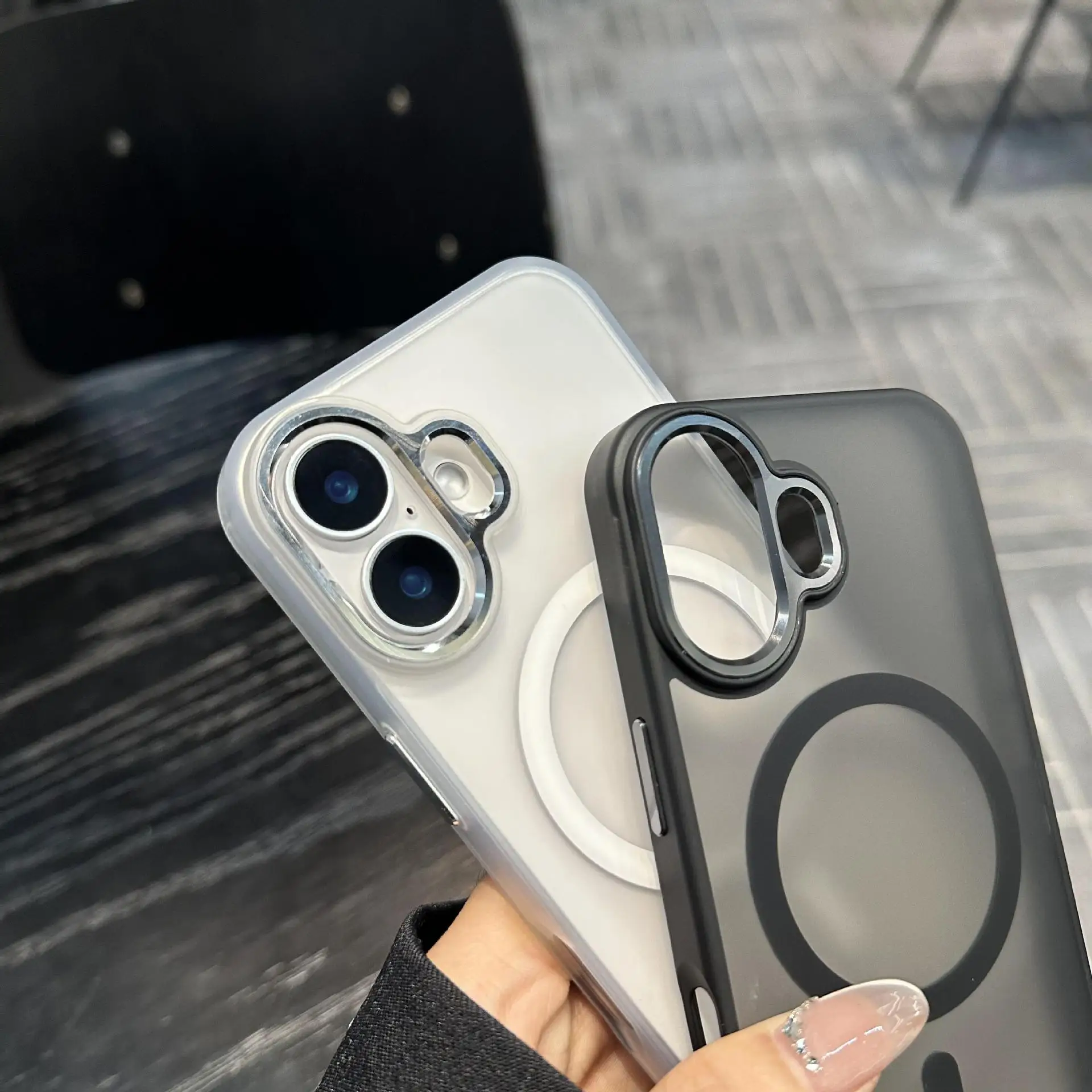 Hot Magnetic Frosted Two-in-one independent button with camera Scrub PC Phone Case For  iPhone16promax  iPhone16pro iPhone16plus