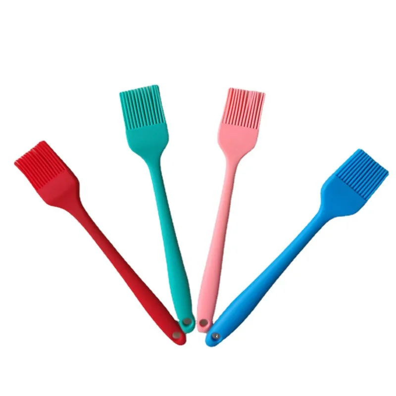 Long handle Handheld Integrated Barbecue Oil Brush Reusable Heat Resistant Non-stick Baking Tool Silicone Oil brush