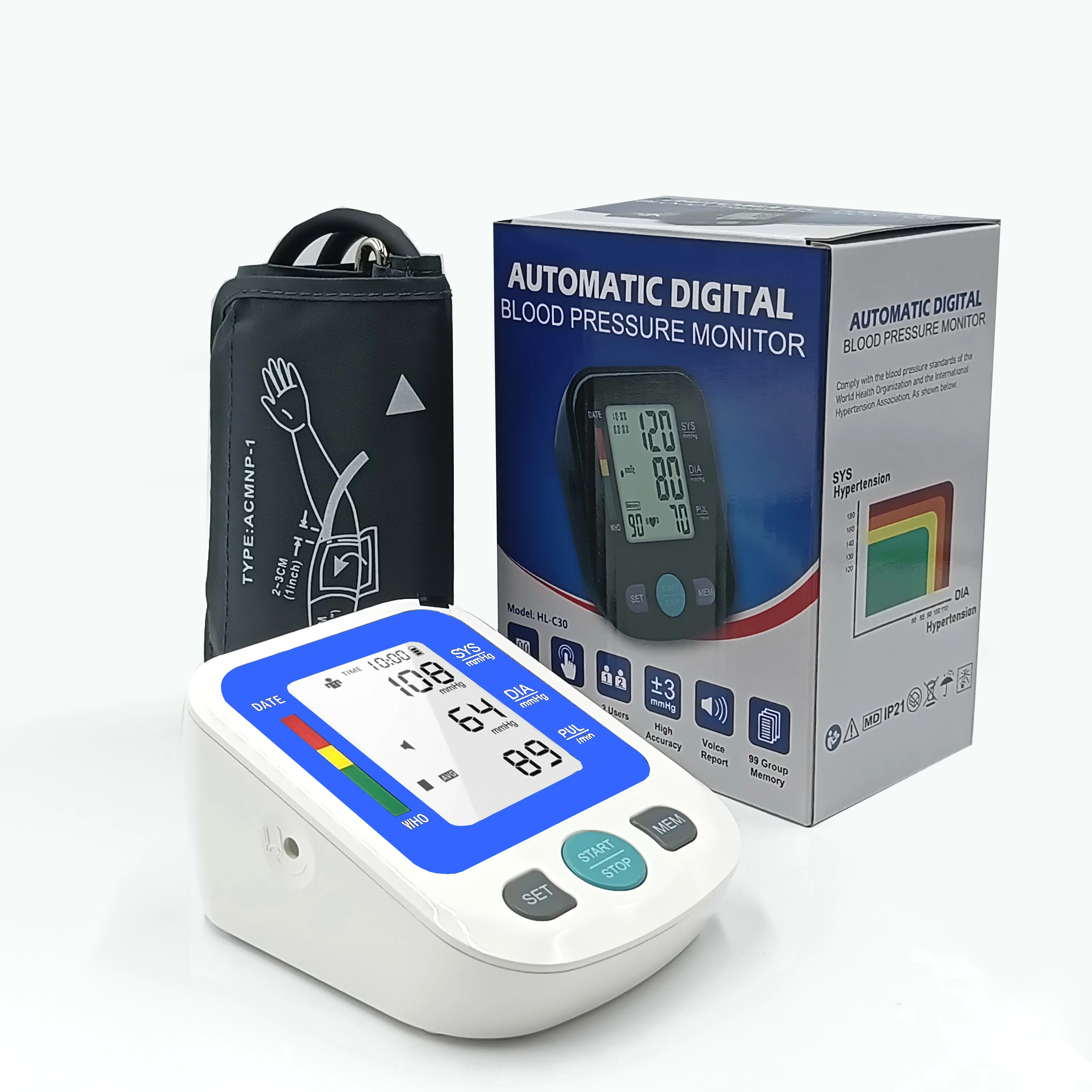 digital BP monitor automatic bp machine tensiometers vietnam Malaysia Philippines Automatic electronic sphygmomanometer digital