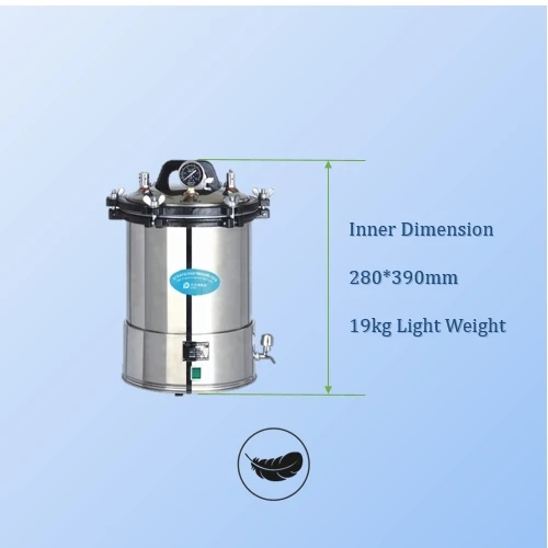 Rapid Sterilization Automatic Controlled Pressure Steam Sterilizers 18L 24L Small Volume Medical Autoclave Machine