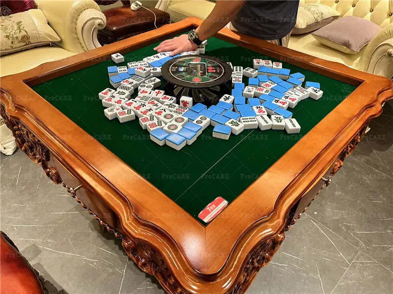 Popular Mahjong Table Automatic Mahjong Table with 4 Chairs set