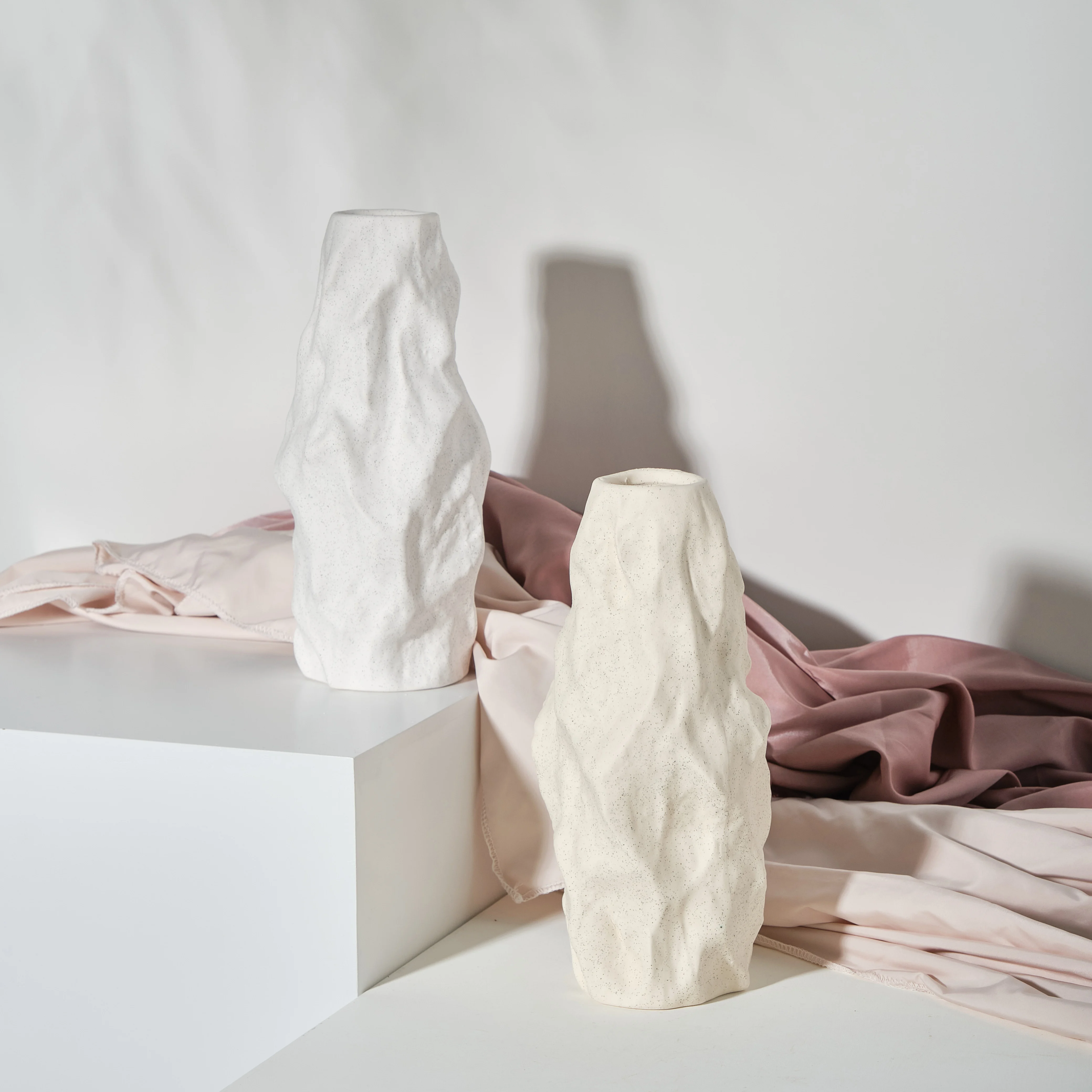 Modern Wedding vases decor for home Luxury Ornaments Ceramic Matte White flower vase