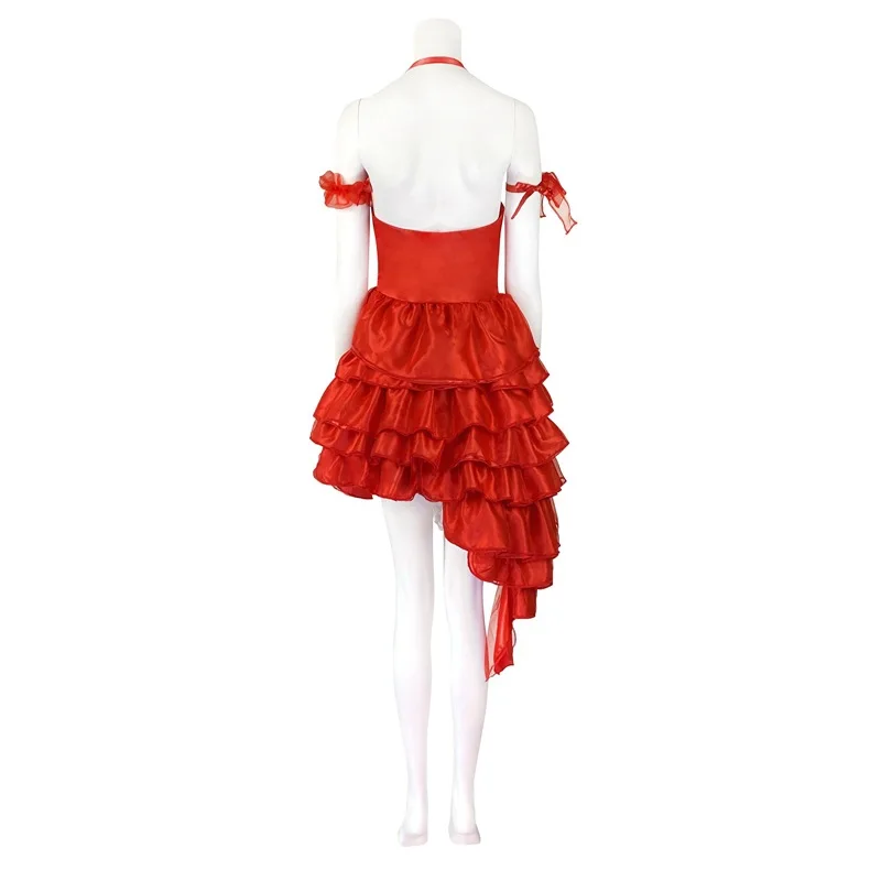 Harley Quinn Costume Woman Anime Film Clown Film The Suicide Cosplay Red Dress