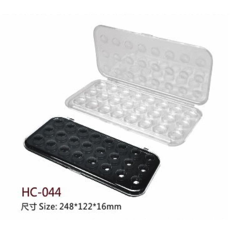 plastic eyeshadow palette HC044 empty cosmetic pressed powder compact OEM private logo eyeshadow palette packaging