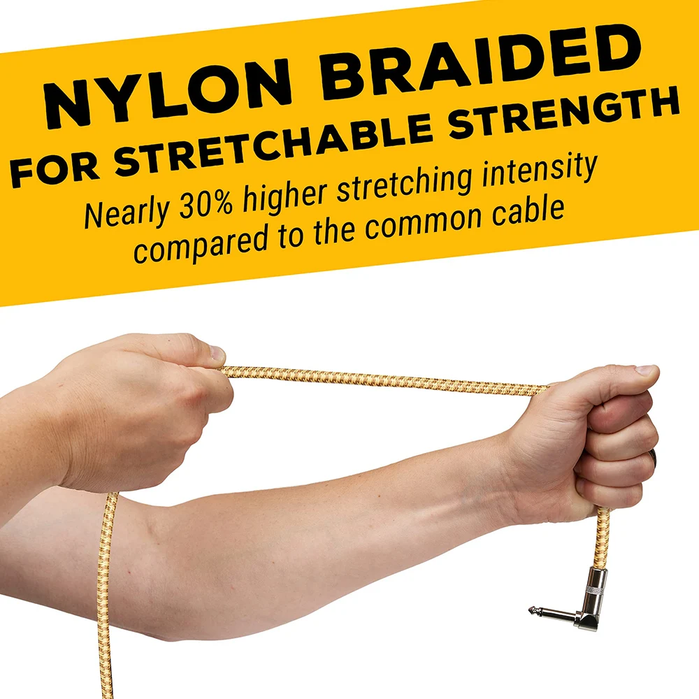 10ft electric instrument cable bass amp cord jack 6.35mm audio cable for electric guitar