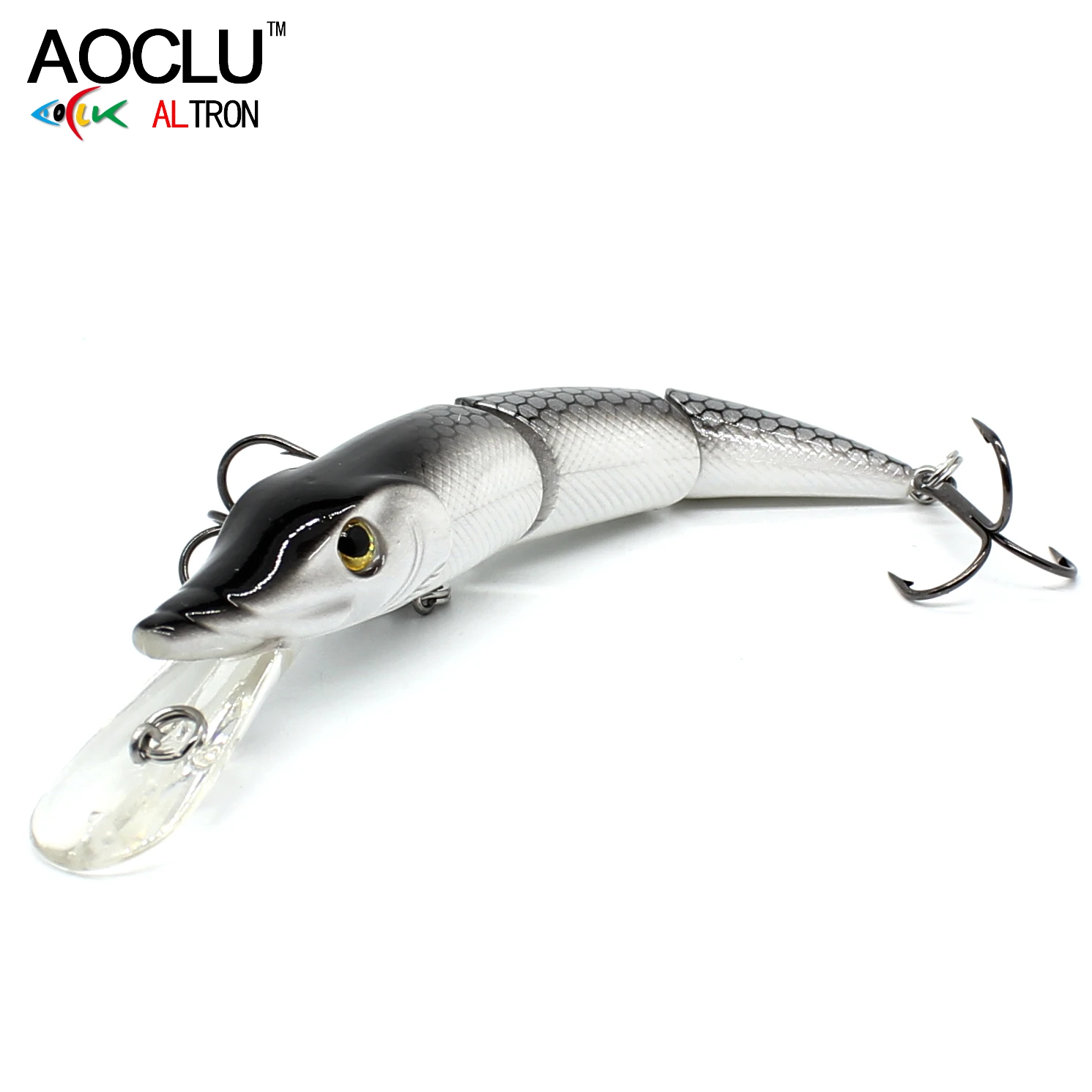 Stocked Jointed Pike Sinking Hard Bait 105mm 17.4g Fishing Minnow Dive 1.8m Fishing Lure Big Game Fighter