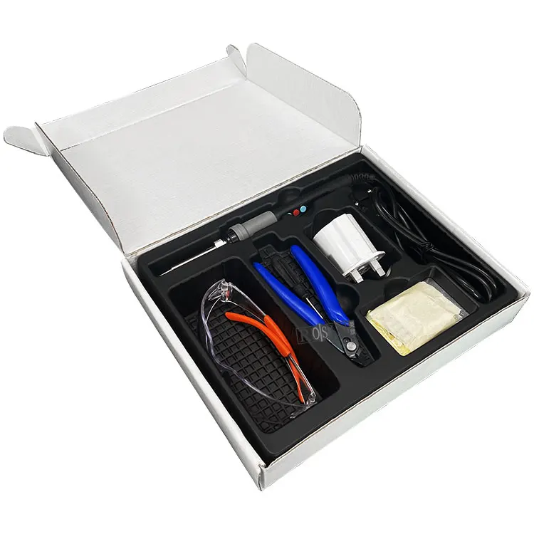 Custom Rectangle Anit-static PS Black Plastic Blister Flocking Esd 6 Compartment Plastic Pcd Electronic Tray