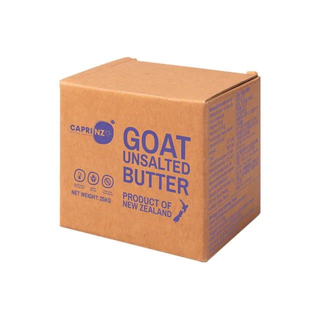 Suppliers Natrual Goat Unsalted Flavoured Butter 25kg 100% New Zealand Pure Goat Cream For Sale