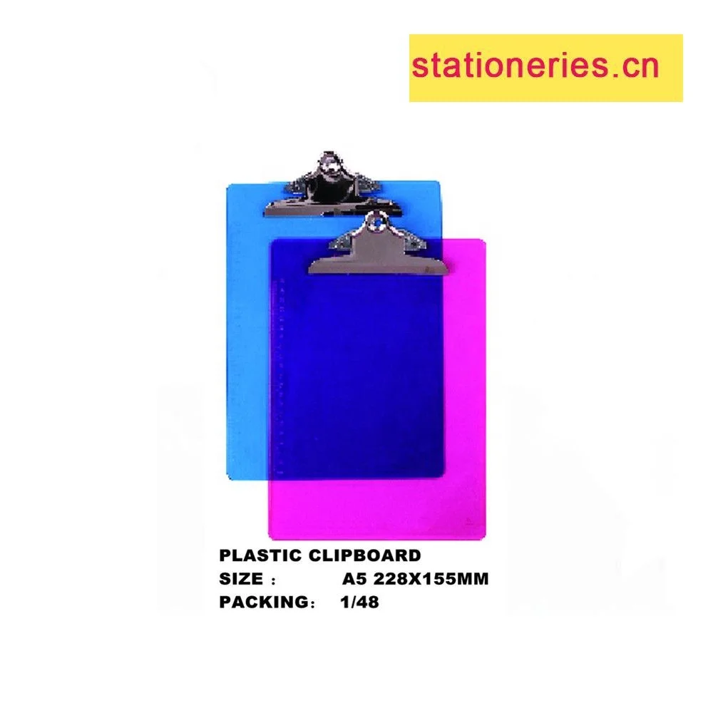 Hot Sales Red Newly Designed Creative craft office clip board Color A4 FC A5 plastic pvc Clipboard