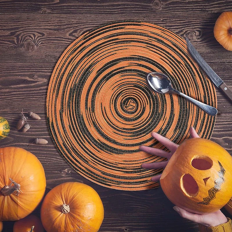 Eco-Friendly Beige Bamboo Tablemat 6pcs Heat Resistant Cotton Place Mats for Dining Table Wedding Use Paper Material