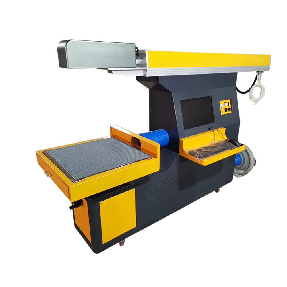 CN laser factory  Distributor wanted plastic/ cloth/ jeans /cable co2 laser marking machine price 3d 600*600mm