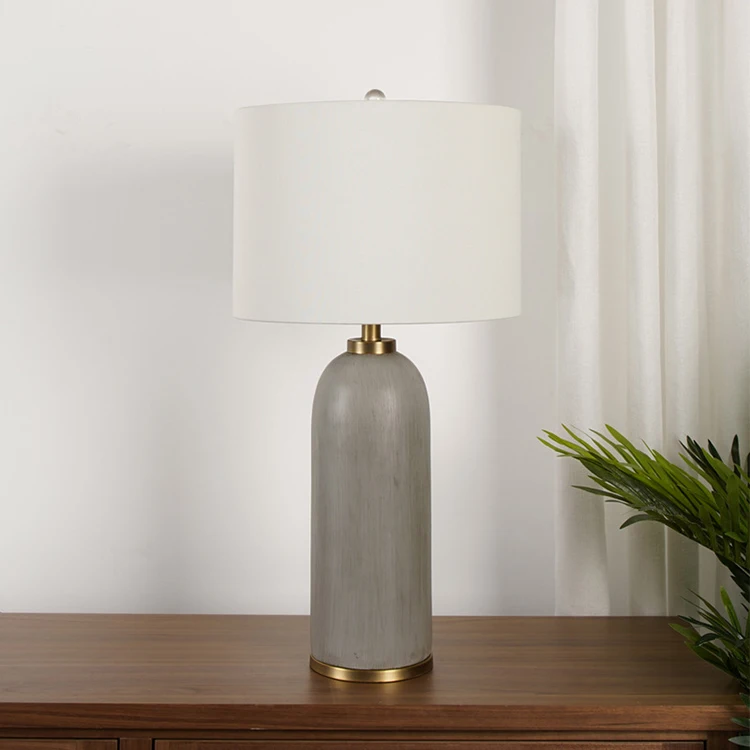 home modern living room bedside pull chain switch accent concrete table lamps