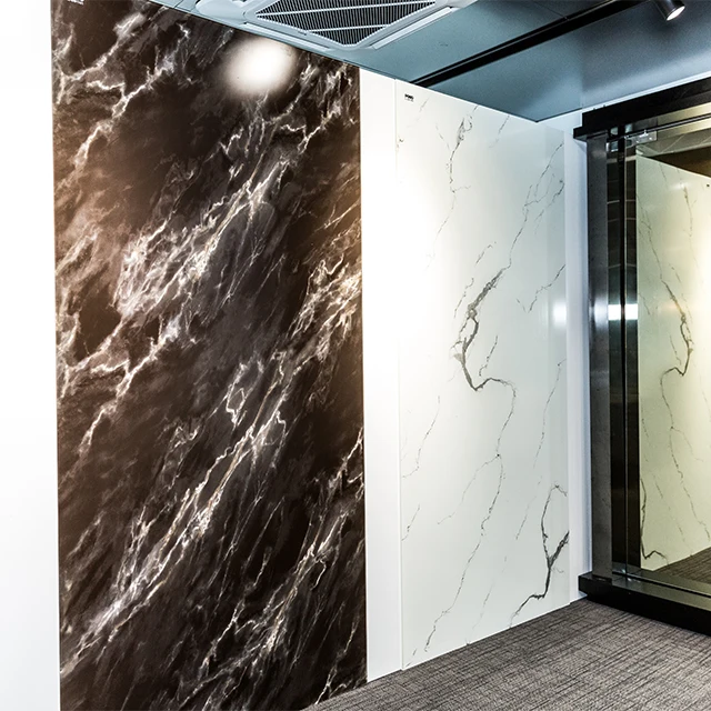Каменный узор квадратная стеклянная часть офисная комната перегородка стены украшения индивидуальное художественное декоративное закаленное стекло