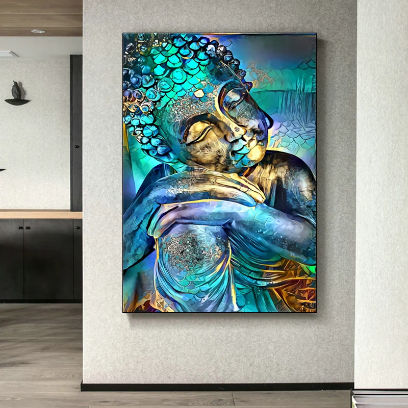 Street Graffiti High Quality Abstract Buddha Religion Art Canvas Wall Art Buddha Picture Canvas Painting