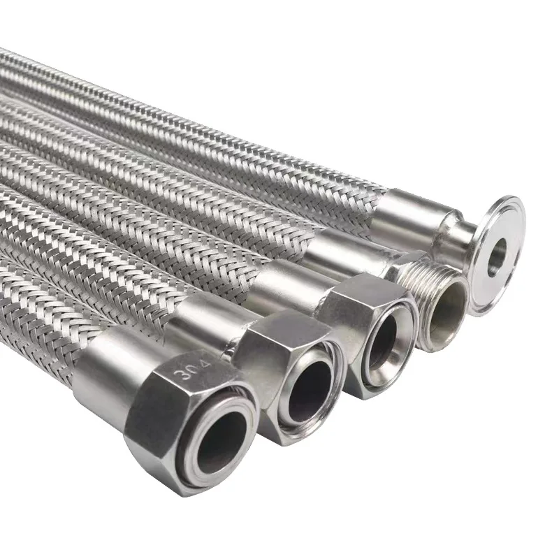 Corrosion resistant stainless steel internal thread corrugated hose steel wire braided flexible metal hose