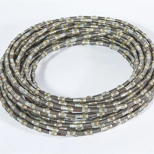 8.8mm High Quality Rubber Spring Plastic Concrete Multi Diamond Wire Saw quarry Stone CUTTING