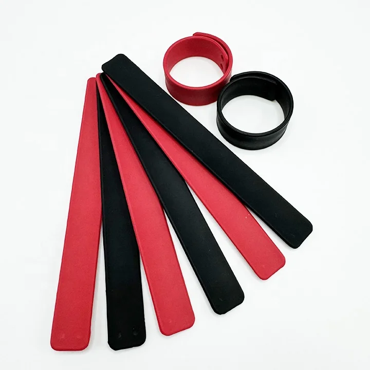 Manufacturer Adult Extra Long Silicone Wrist Band Flexible Snap Rubber Wristband Slap Bracelet