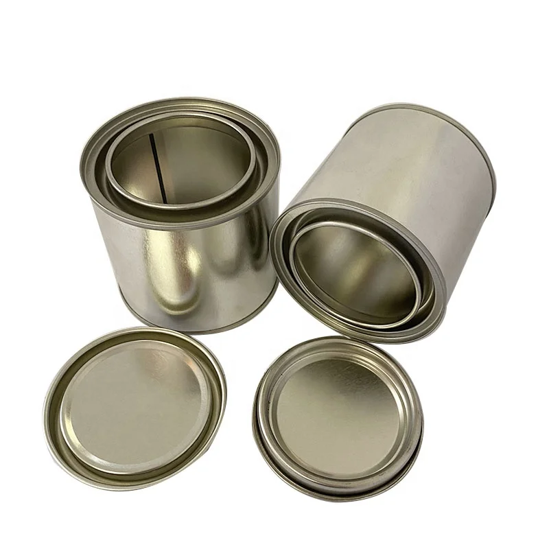 High Quality 0.1L Round Metal Tin Can With Lever Lid For Paint Packaging Or Other