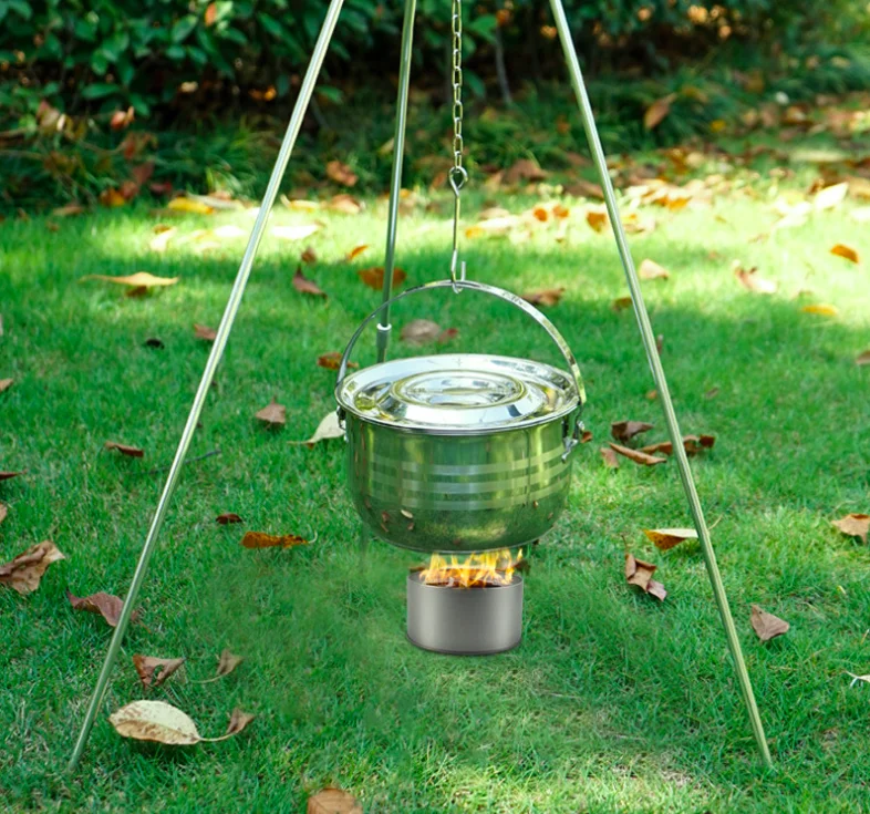 Wholesale Soy Wax Portable Bonfire Smokeless Fire Pit Custom Tin Jar Outdoor Camping Mini Fireplace Table Long Time