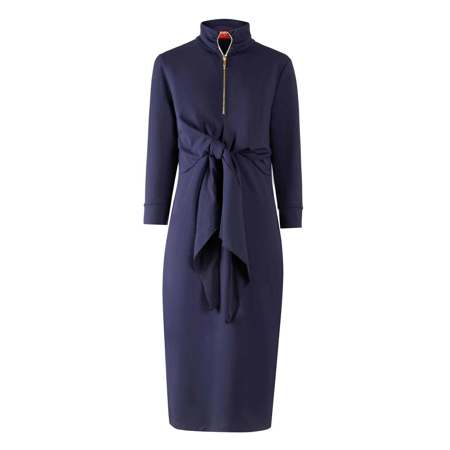 
2020 Ladies fashion royal blue cf zipper Ladies smart elegant wrap dress 