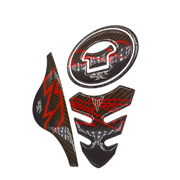 motorcycle refit accessories 5D tankpad rubber garbon fiber tank pad protector sticker for yamaha MSX125
