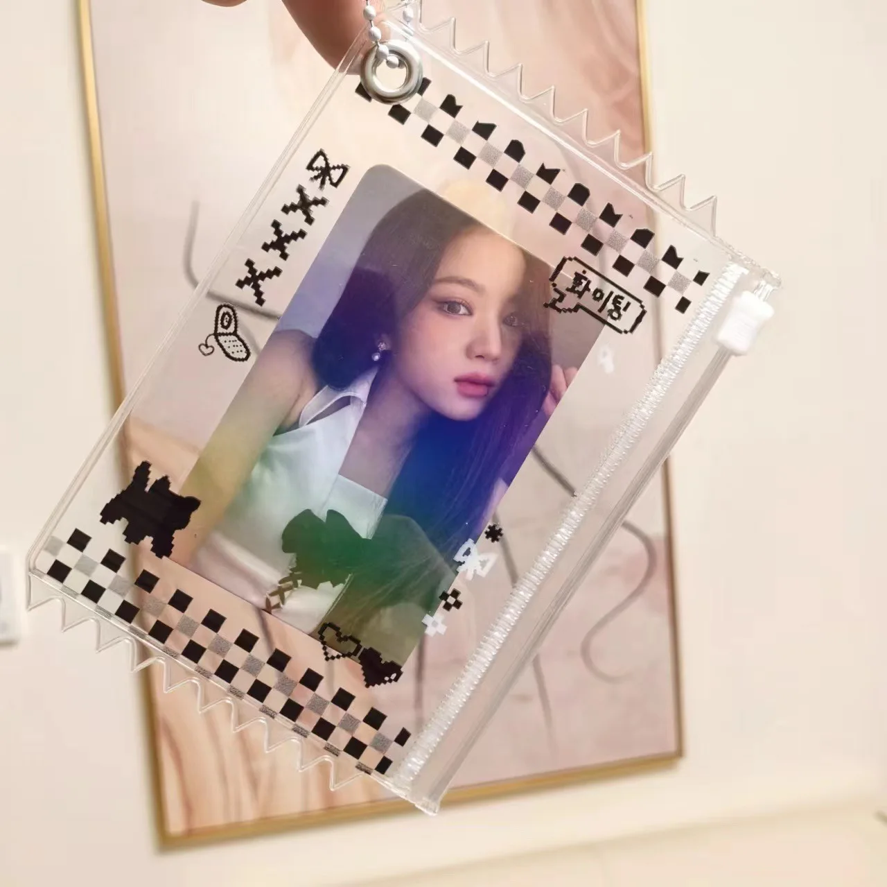 Creative Candy Bag Photocard Holder With Keychain Student ID Bus Card Cover Ins Japanese Idol Photo Card Sleeves Bag Pendant
