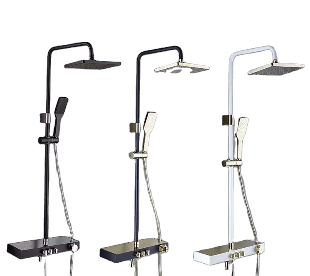 Luxury bathroom bathtub wall-mounted shower faucet body can accommodate hot and cold mixer shower set