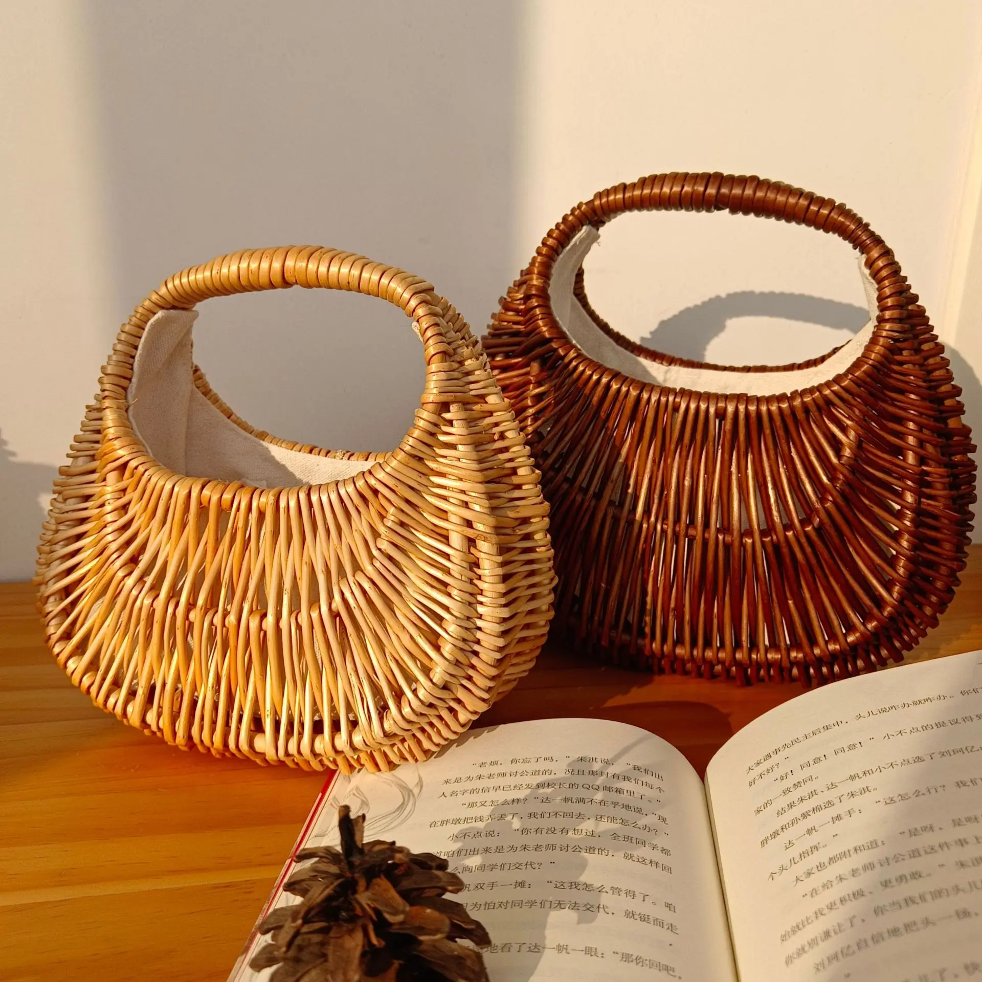 High-quality Rattan Bags For Women - Handmade Wicker Woven Purse Handbag Boho Bag